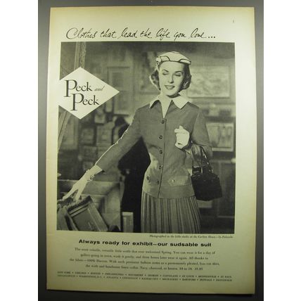 1955 Peck and Peck Suit Ad - photo by Tom Palumbo - Always ready for exhibit