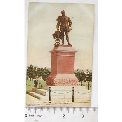 old Postcard Drake Memorial, Plymouth