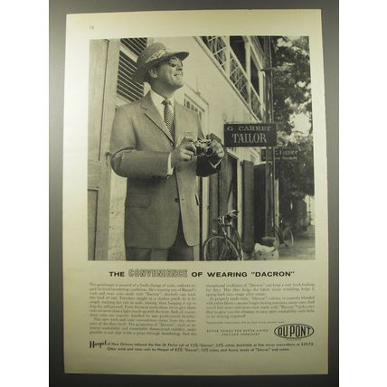 1955 Du Pont Dacron Suit by Haspel Ad - The convenience of wearing Dacron