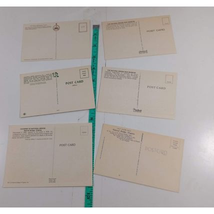 post cards lot of 6, virgina, natural bridge see photos ( A341)