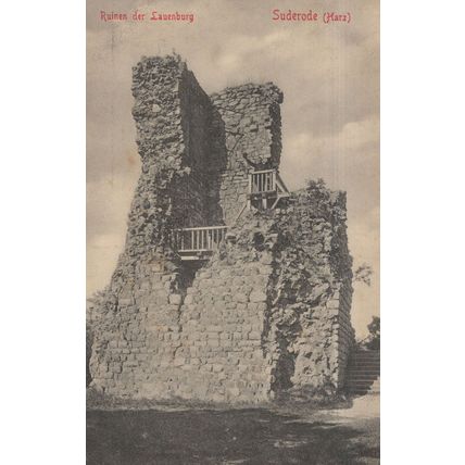 Bad Suderode Ruinen der Lauenburg German Old Postcard
