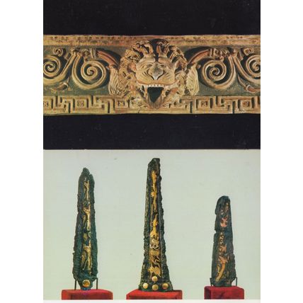 Antique Water Spout Greek Bronze Daggers 2x Greece Postcard s