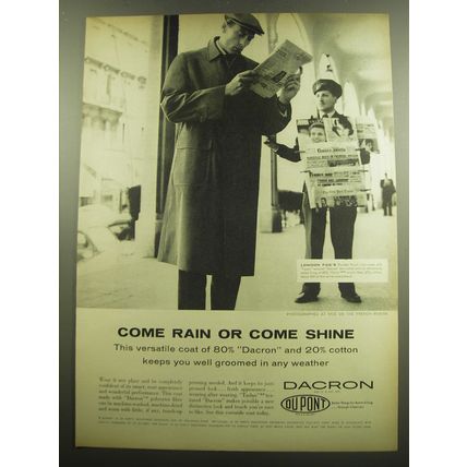 1958 Du Pont Dacron Advertisement - Come rain or come shine