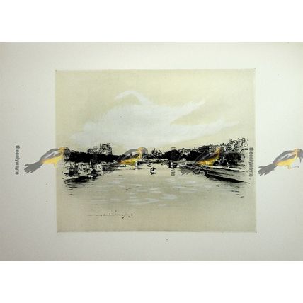 Seine At Paris, France, Menpes, Book Illustration (Print), 1903