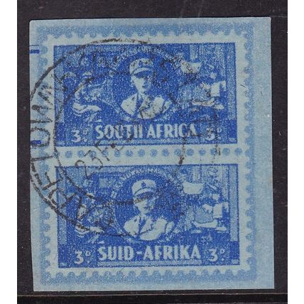 South Africa Postmark Cape Town 1944 Womens Services Pair Stationary Cut Out VGC