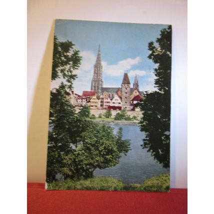 Ulm Minster. ULM, GERMANY used vintage postcard 1958 pm =
