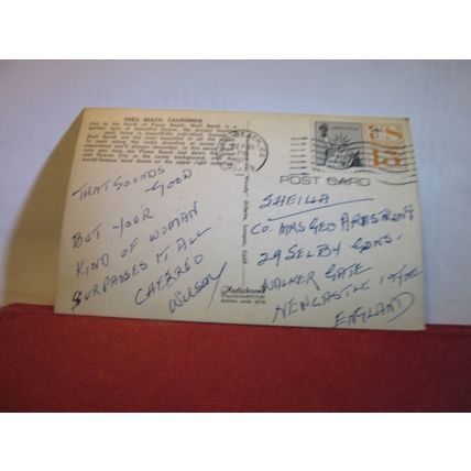 SHELL BEACH, California, USA used postcard 1973 pm =