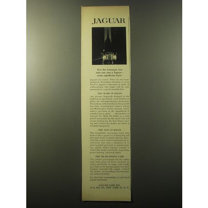 1960 Jaguar cars Ad - Jaguar For the fortunate few who can own a Jaguar