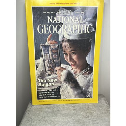 National Geographic Magazine April 1995 The New Saigon Vintage Collectable b