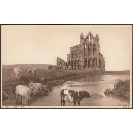 South East, Abbey, Whitby, Yorkshire, c.1920s - Photochrom Postcard