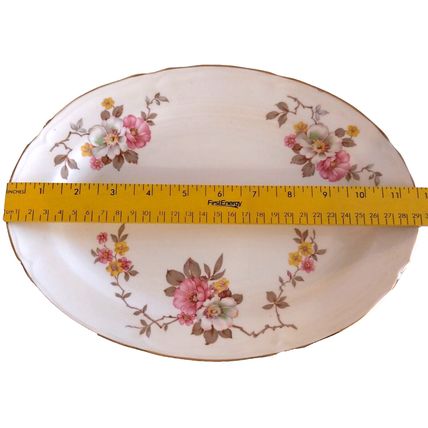 Edwin M. Knowles Blossom Time 1940s Vintage 11 Inch Serving Platter Dinnerware