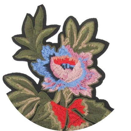 Flower Iron On Patch Flower Badge Decoration Motif Badges 13cm x 13cm Plant P452