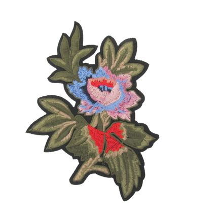 Flower Iron On Patch Flower Badge Decoration Motif Badges 13cm x 13cm Plant P452