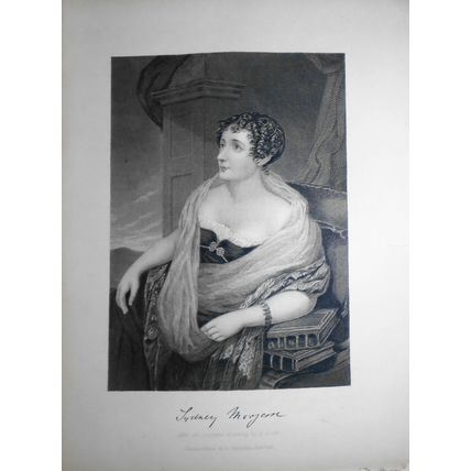 Lady Sydney Morgan - steel engraving - 1873 - Duyckinck Portrait Gallery