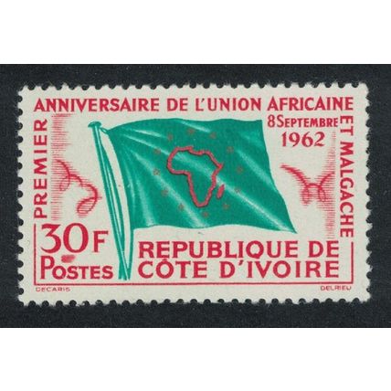 Ivory Coast Union of African and Malagasy 1962 MNH SG#218