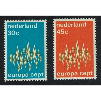 Netherlands Stars Europa 2v 1972 MNH SG#1148-1149