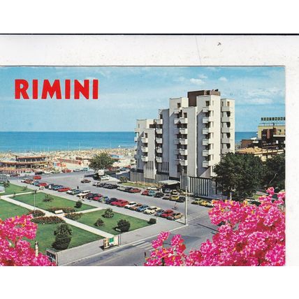 Rimini Kennedy Piazzale Italy Postcard posted 1989 creased