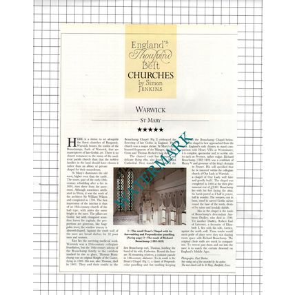Church Of St Mary Warwick England - 1997 Two-Part Cutting
