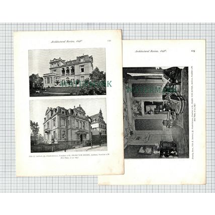 Frankfurt 57 Friedrichstrasse Villa E Sulzbach Franz Von Hoven - 1898