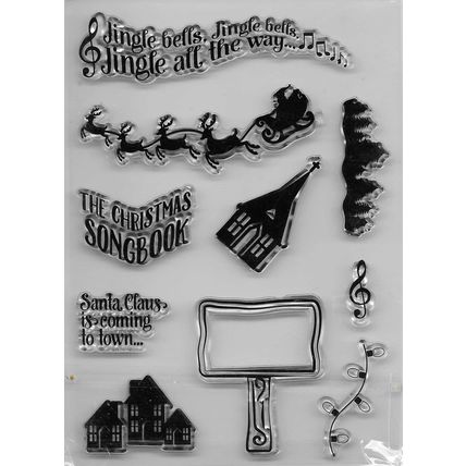 Christmas Clear Stamp Set. Stamping Cardmaking Scrapbooking Crafts