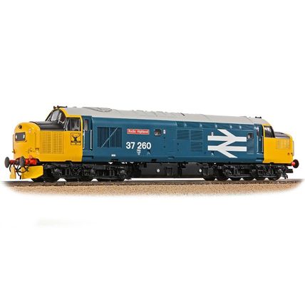 Bachmann 35-309 Class 37/0 Centre Headcode 37260 Radio Highland BR Blue - NEW