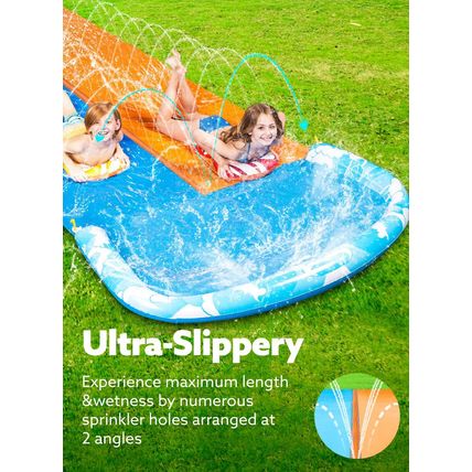 JOYIN 22.5Ft Water Slides and 2 Bodyboards, Lawn Water Slide Summer Slip Watersl