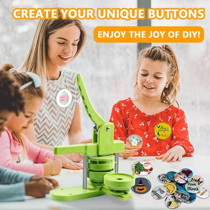 Button Maker Machine 75Mm (3 In) Installation-Free, DIY Button Pin Maker Machine