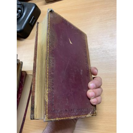 1824 The Book Of Common Prayer In Two Volumes 2.7kg Leather Books (EV3)