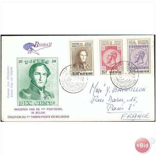 Belgium FDC 1972 - SG 2277 + 2279 + 2280 - International Stamp Expo, Belgica 72'