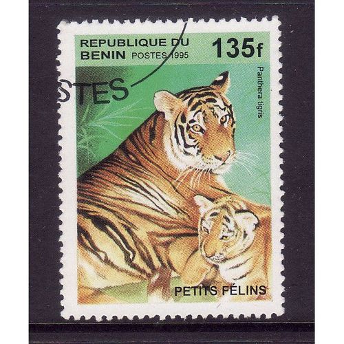BENIN 1995 BIG CATS AND THERE YOUNG SG1337 135F TIGER AND YOUNG