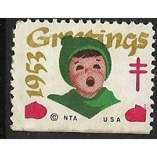 1953 Christmas Seal - #5 unused