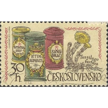 CZECHOSLOVAKIA, History of Pharmacy, pink 1971, 30h