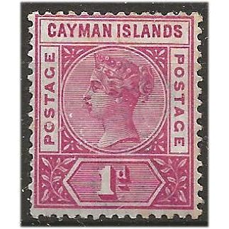 Cayman Islands 1900 SG2 1d Rose-Carmine Wmk Crown CA Mounted Mint . .. .