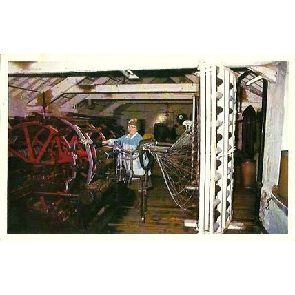 Wales TREFRIW WOOLLEN MILLS Warping Postcard