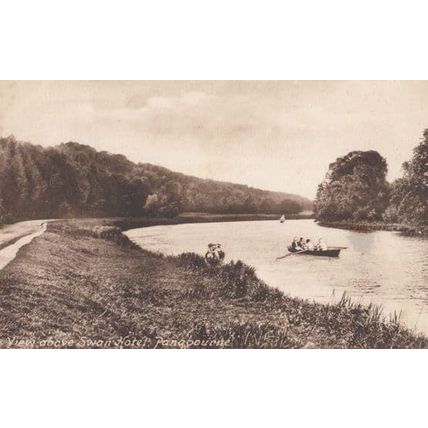 Boat Trips at the Swan Hotel Pangbourne Berkshire Antique Postcard