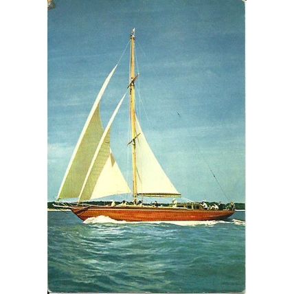 Yacht DRUMBEAT Postcard (J. Arthur Dixon SS.936)