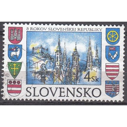 Slovensko 1998 Michel 300 O Cote (2009) 0.20 € 5 Ans République de Slovaquie