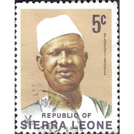 SIERRA LEONE, President Siaka Stevens, brown 1972, 5c