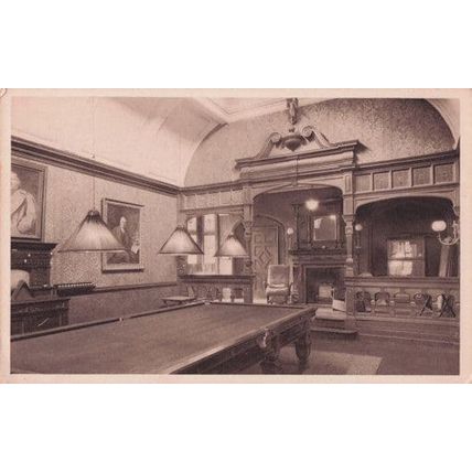Oak Hill Journalist's Home Ipswich Suffolk Billiard Room Old Postcard