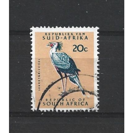 SouthAfrica.SG208 20c Secretary Bird.Variety Unchecked.Fine Used.Aug25n