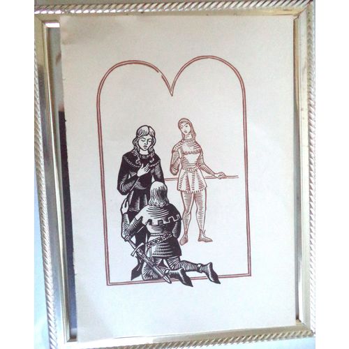 Vintage Woodcut Medieval Teutonic Polish Knights History War Print Litho Art 6