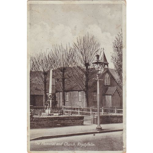 The Memorial and Church Rhdyfelin Glamorgan Postcard (GLA75552)