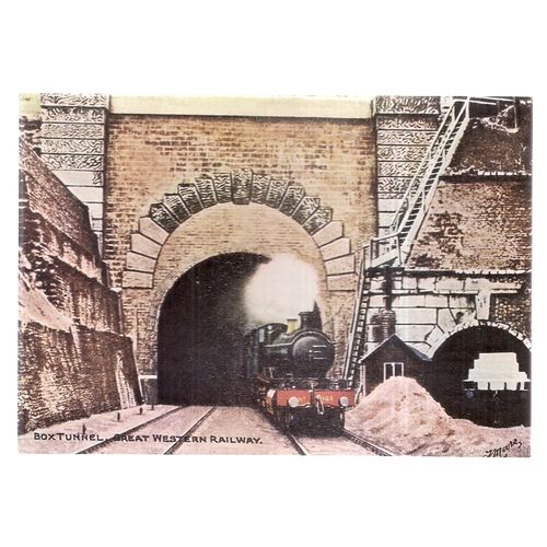 BOX TUNNEL c. 1905 unused vintage Postcard Wiltshire Library & museums 1979 =