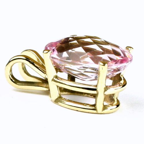 Pure Pink Topaz, 14KY Gold Pendant, P040