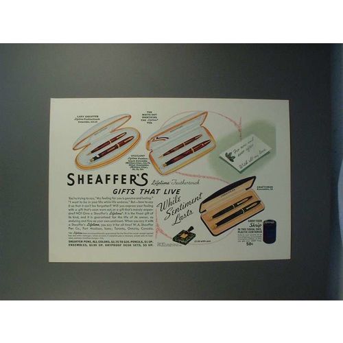 1941 Lady Sheaffer, Vigilant & Craftsman Pen Ad!