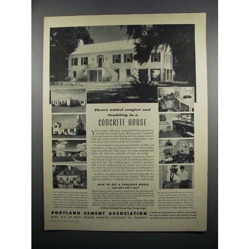 1950 Portland Cement Association Ad - A Concrete House