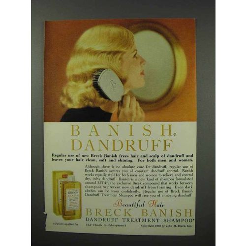 1960 Breck Banish Dandruff Treatment Shampoo Ad