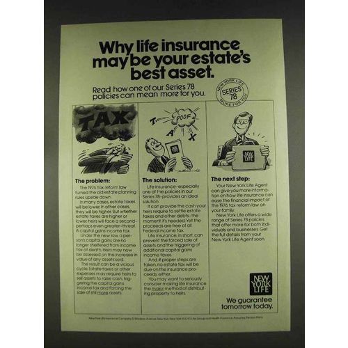 1978 New York Life Insurance Ad - Estate's Best Asset
