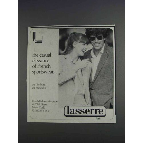 1980 Lasserre Fashion Ad - The Casual Elegance
