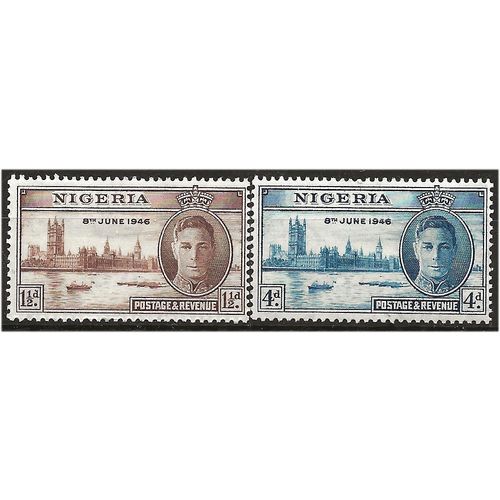 Nigeria 1946 Victory Set SG60-61 Mounted Mint .. ..